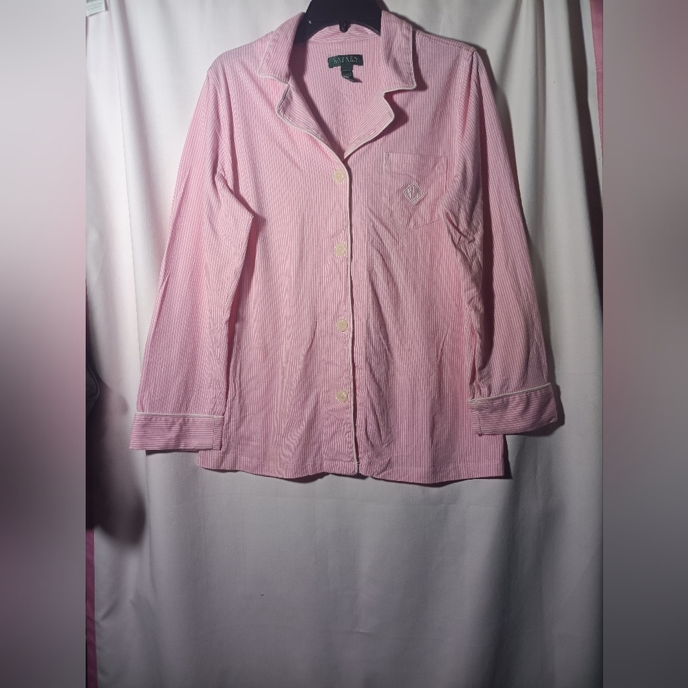 Pink Striped Button-Up Shirt